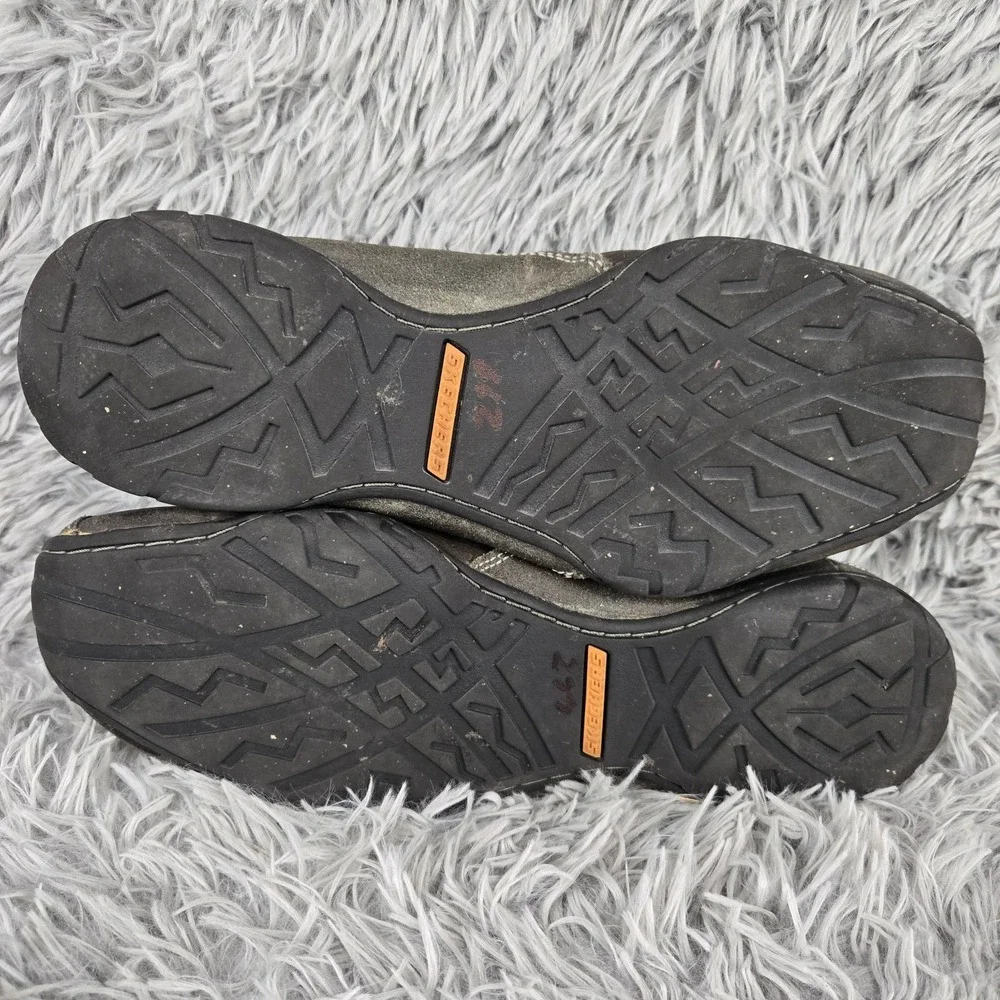 Skechers Mens 10 Charcoal‎ Leather Contrast Stitch Slip On Loafer 62176